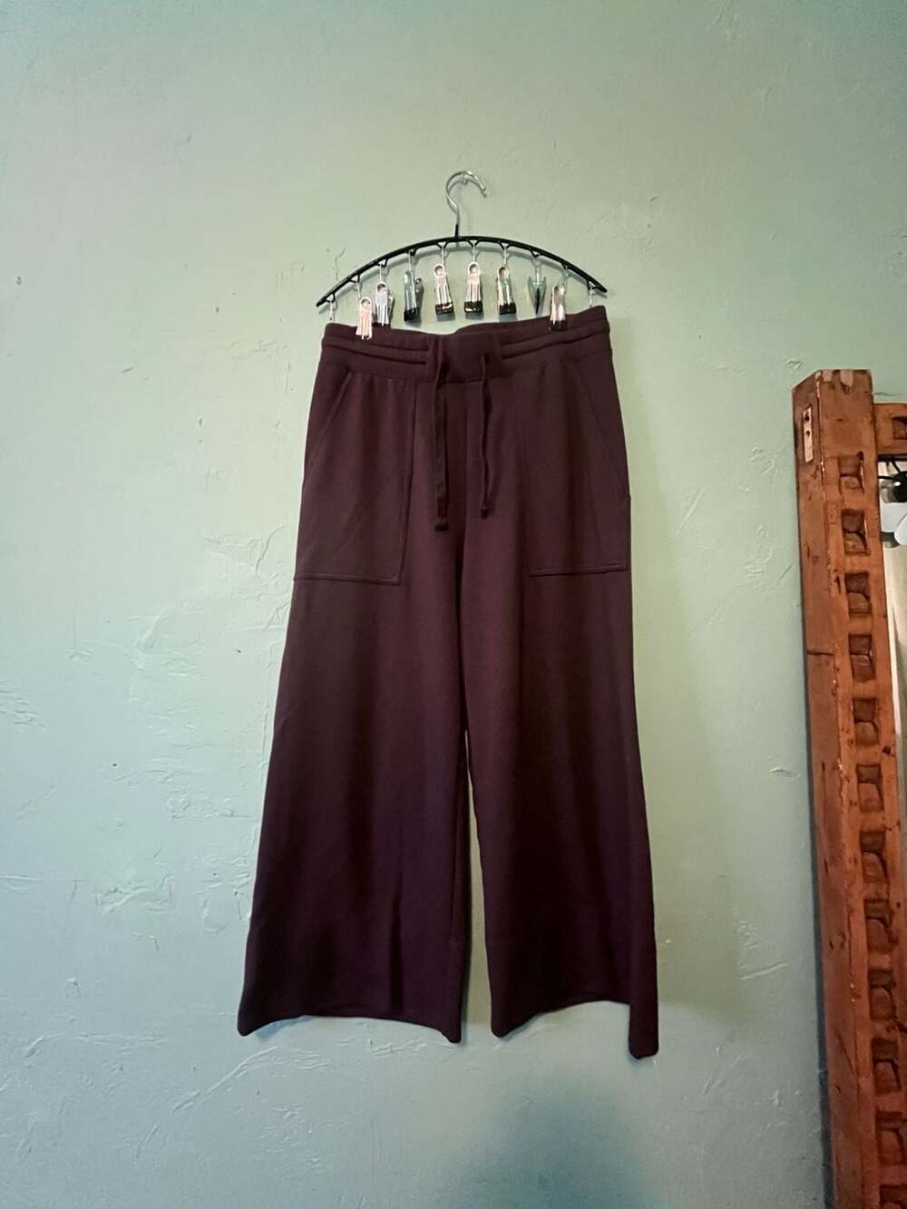 Quince SuperSoft Fleece Cropped Wide Leg Pants Size S